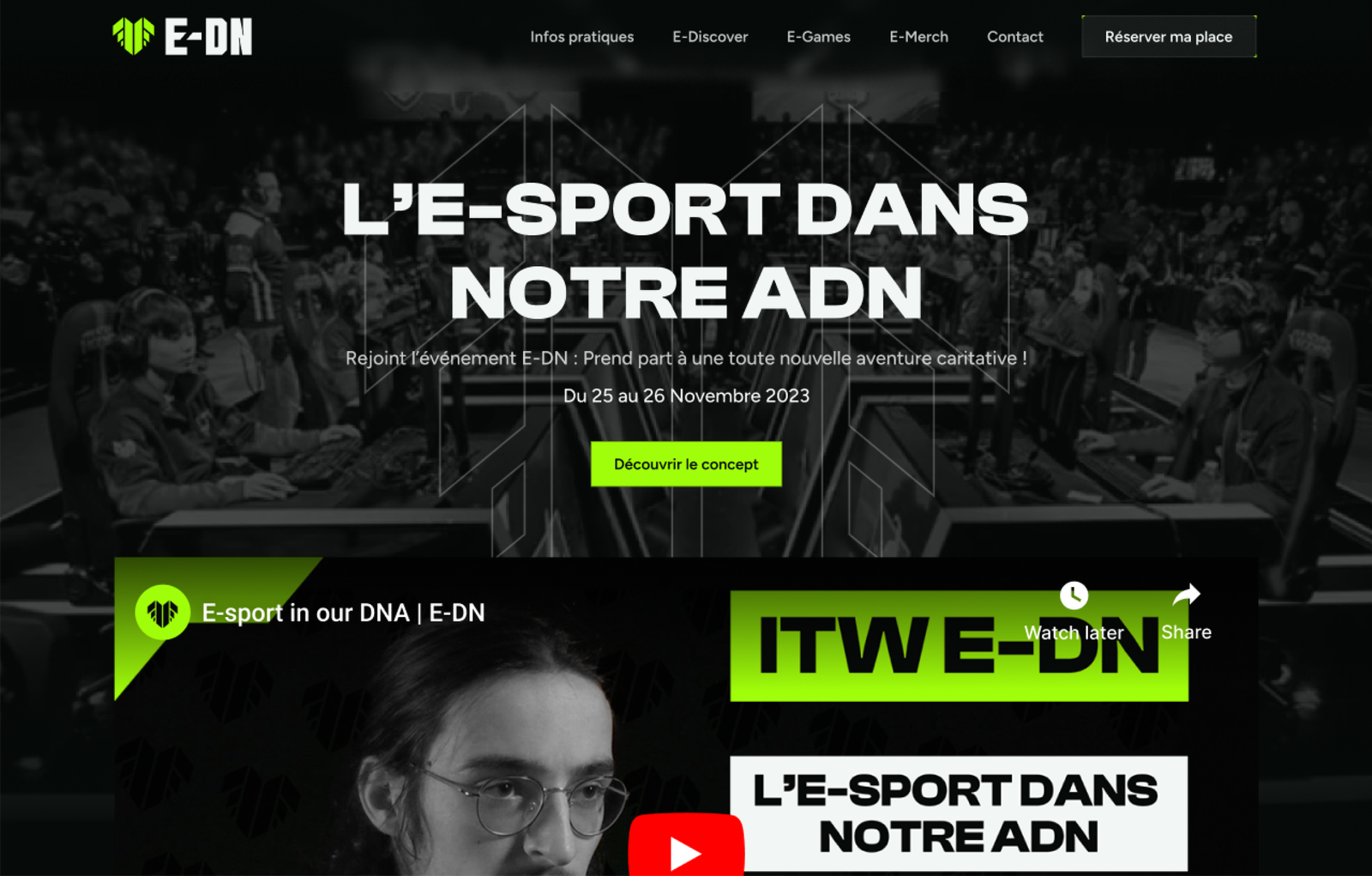 Page d'Accueil du site E-DN